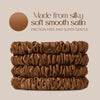 Skinny Satin Scrunchies 4pk - Cardamom