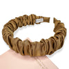 Gemma Ruched Satin Headband - Cinnamon