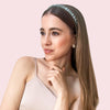 Lilli Skinny Ruched Satin Headband - Onyx
